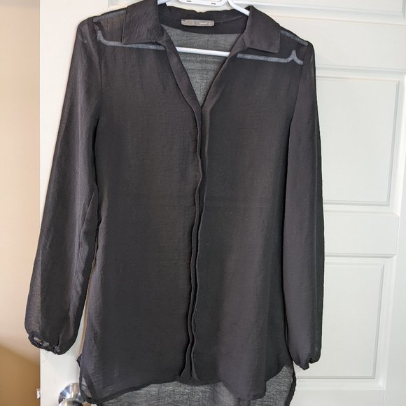 'Smart Set' Sheer Black Long Sleeve - Picture 3 of 8